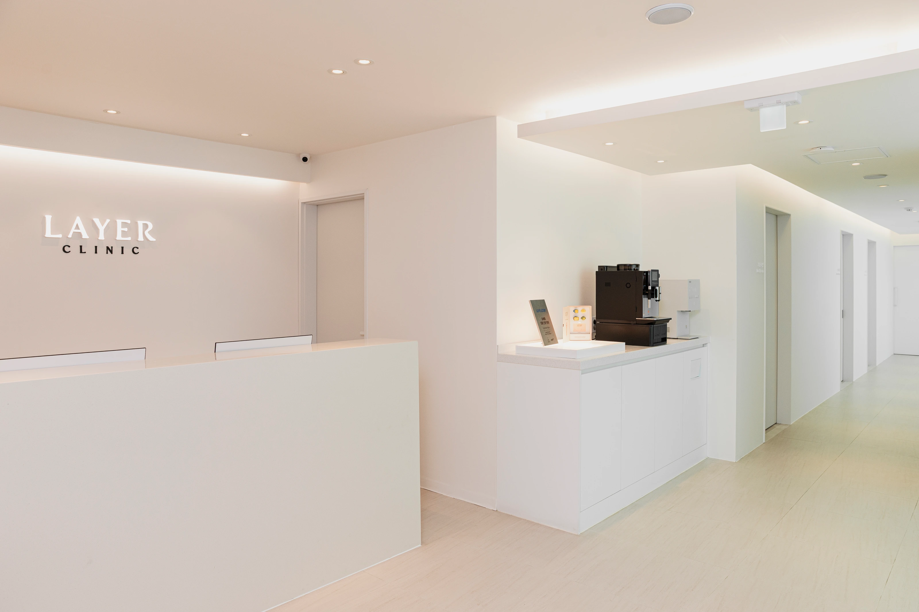 Layer Clinic reception and hallway